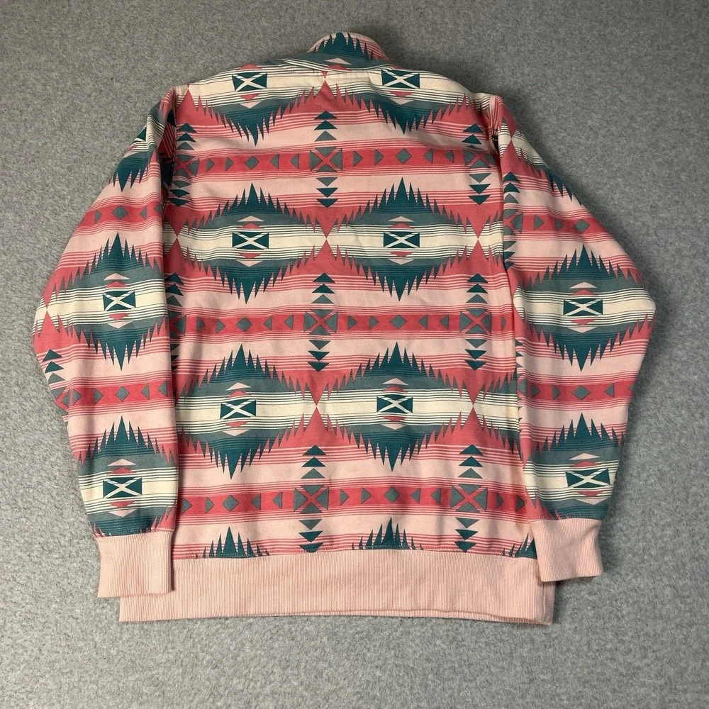 Ariat Sweatshirt Womens Medium Pink Ranger 1/2 Zip Pullover Aztec Southwestern